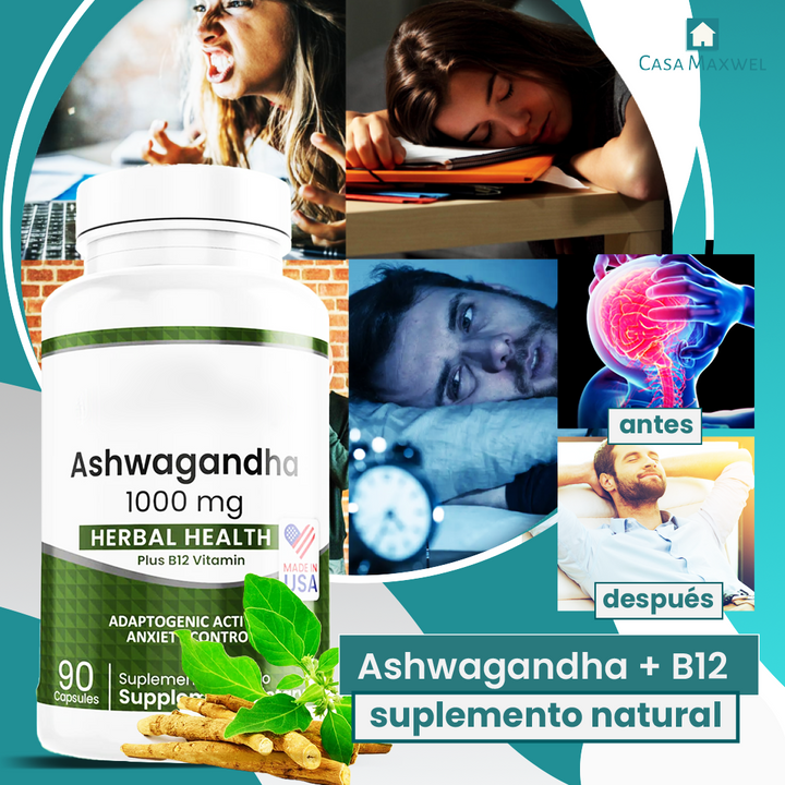 SUPLEMENTO NATURAL Ashwagandha + B12