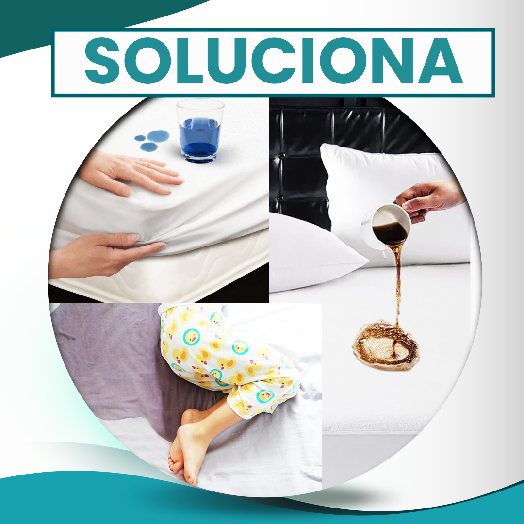 Protector Impermeable de 3 Piezas para Cama (Queen o Matrimonial)